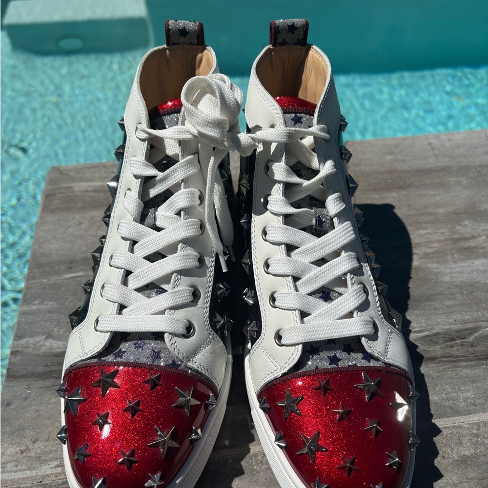 Studded High-Top Christian Louboutin Sneakers - Picture 2 of 4